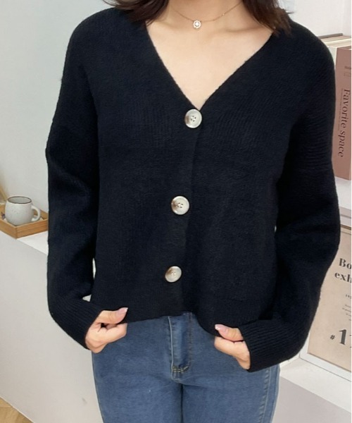 カーディガン Vネックモヘヤニットカーディガン レディース Vネックモヘヤニットカーディガン（カーディガン）｜ETRÉ TOKYO