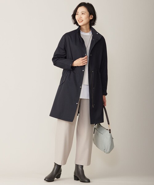 ジェイプレスレディス ビナジェットオックス フーデッド コート VINAジェットオックス フーデッド コート / J.PRESS LADIES L