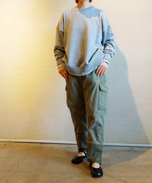 luxe　テンジク バイカラークルーネックプルオーバー COTTONテンジク バイカラークルーネックプルオーバーの