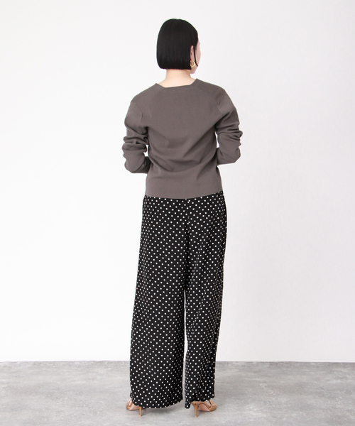 VERMEIL par iena パンツ ドットワイドパンツ レディース