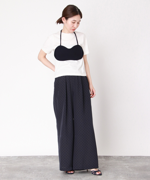VERMEIL par iena パンツ ドットワイドパンツ レディース