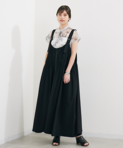 【miss patina】Daisy Picnic サロペット ワンピース Paradise Picnic ワンピース 2WAYシャーリングZIPサロペ