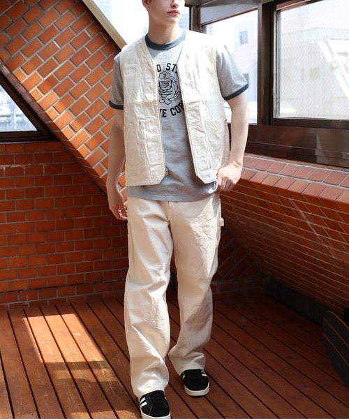 HOUSTON デニム ベスト M 日本製　[新品] HOUSTON ベスト ジレ HOUSTON デニムワークベスト 日本製