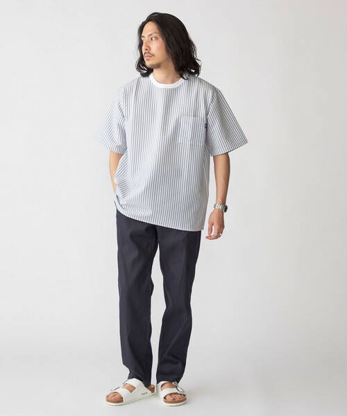 SHIPS: COOLMAX(R) シアサッカー Tシャツ SHIPS: COOLMAX(R) シアサッカー Tシャツ｜シップス