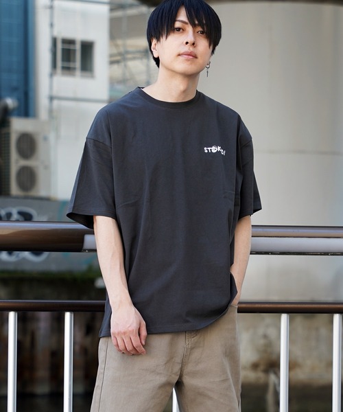 tシャツ 「unisex」イラスト 総刺繍 Tシャツ / 綿100% ルーズ