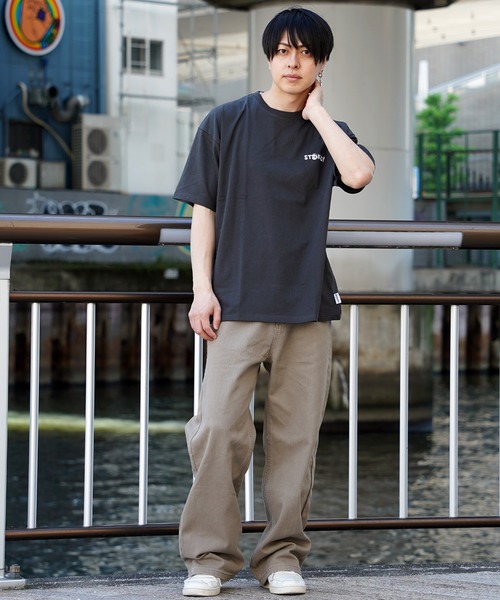 tシャツ 「unisex」イラスト 総刺繍 Tシャツ / 綿100% ルーズ