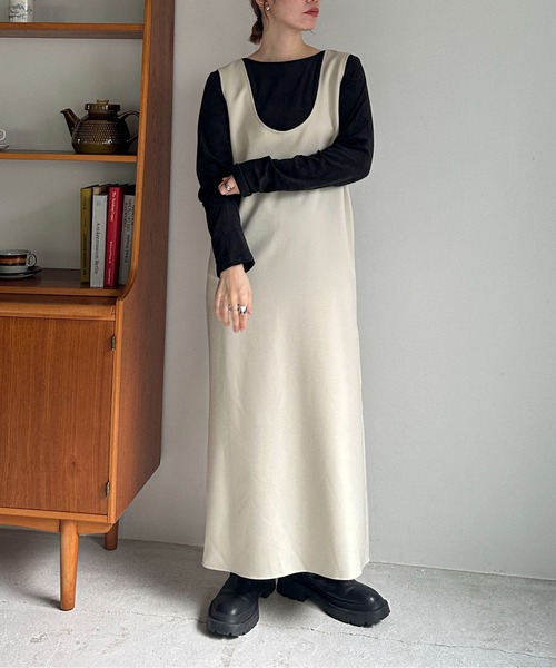 Ayu様　　グレーワンピ　0 feepur ワンピース Uネックナローワンピース : ZOZOTOWN Yahoo