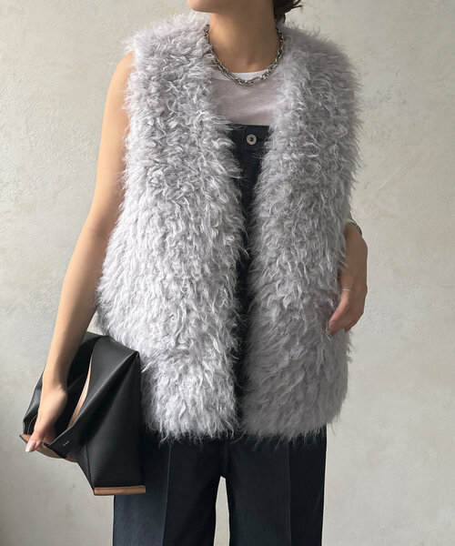 大人気新品  SUMI STYLE フェイクトスカーナショートベスト トップス