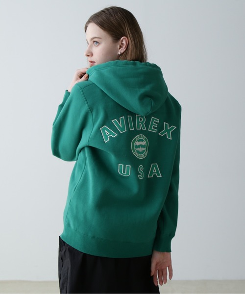 AVIREX パーカー VARSITY LOGO SWEAT PARKA/バーシティロゴ
