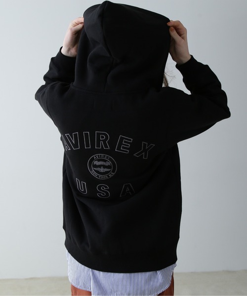 パーカー VARSITY LOGO SWEAT PARKA/バーシティロゴ スウェットパーカー レディース