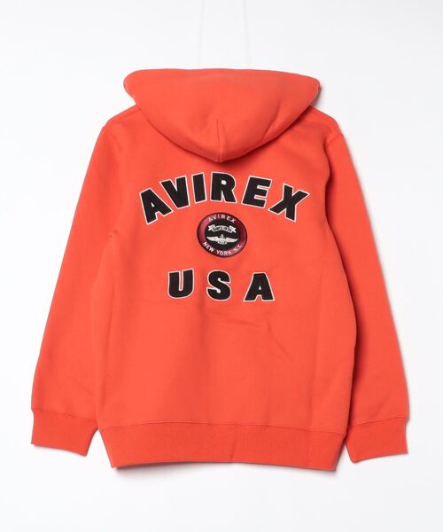 パーカー VARSITY LOGO SWEAT PARKA/バーシティロゴ スウェットパーカー レディース AVIREX パーカー VARSITY LOGO SWEAT PARKA/バーシティロゴ