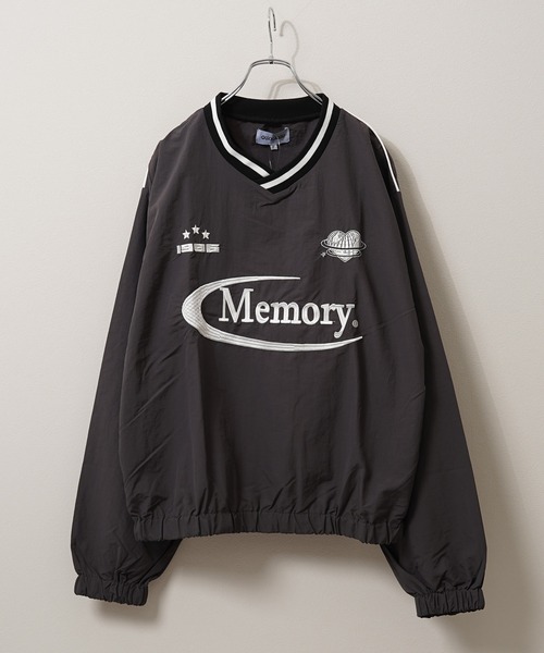 MEMORY 「MEMORY」ナイロンワッシャー Vネック プルオーバー