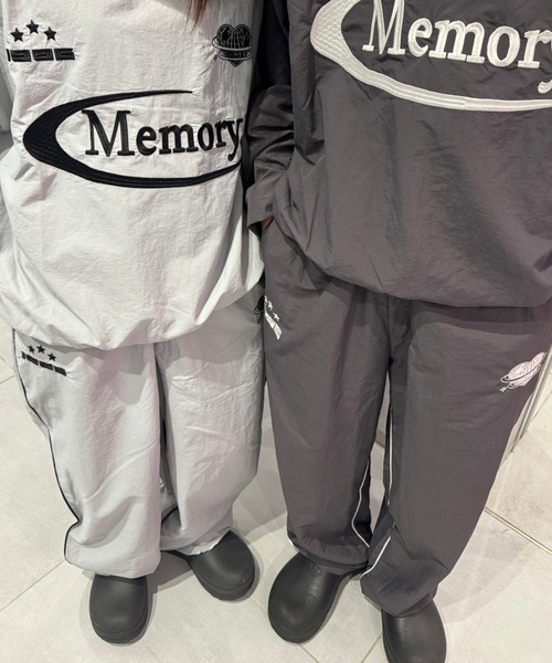 MEMORY 「MEMORY」ナイロンワッシャー Vネック プルオーバー