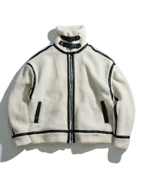 おしゃれスタ ブルゾン アウター sheep boa B-3 flight jacket