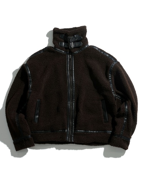 【希少カラー】 B-3　フライトジャケット　ボア　羊革　ブラック　L〜XL おしゃれスタ ブルゾン アウター sheep boa B-3 flight jacket