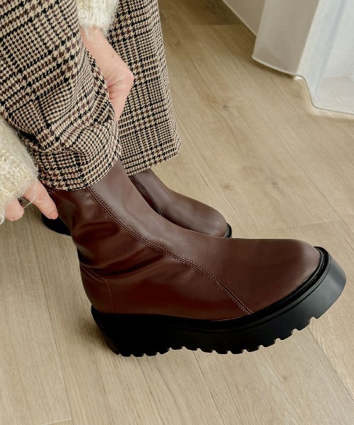 VIVIAN（ヴィヴィアン） ブーツ omi×tera コラボ 厚底ダブルステッチ