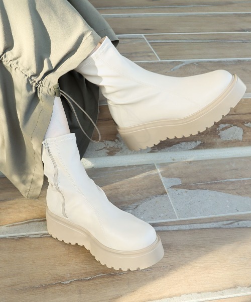 VIVIAN（ヴィヴィアン） ブーツ omi×tera コラボ 厚底ダブルステッチ