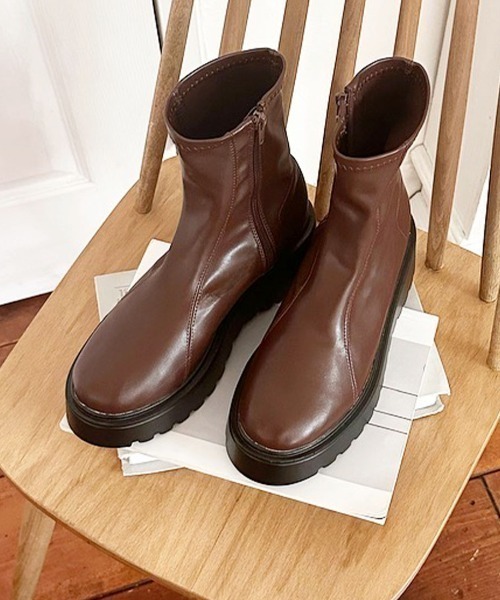 VIVIAN（ヴィヴィアン） ブーツ omi×tera コラボ 厚底ダブルステッチ