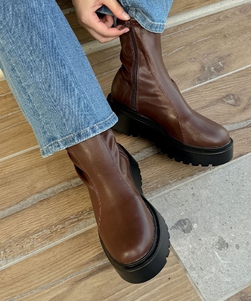 VIVIAN（ヴィヴィアン） ブーツ omi×tera コラボ 厚底ダブルステッチ