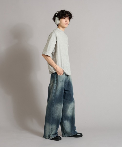 WETTEMPT ワイドパンツ ジーンズ GRADATION BLAST WIDE DENIM PANTS