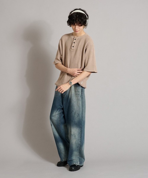 WETTEMPT ジーンズ GRADATION BLAST WIDE DENIM PANTS