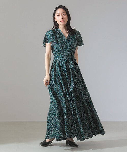 【極美品】MARIHA マリハ マドモアゼル ワンピース マキシ丈 七分袖 花柄 極美品】MARIHA マリハ マドモアゼル ワンピース マキシ丈 七分