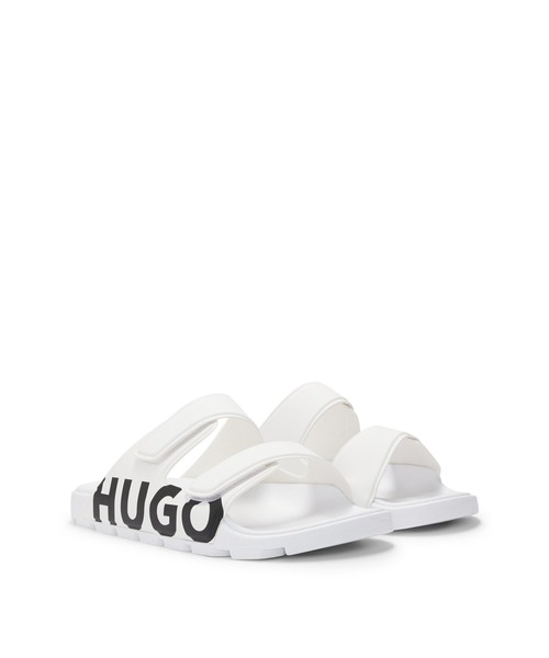 【HUGO】ヒューゴ ロゴサンダル メンズ HUGO サンダル ロゴサンダル タッチクロージャー ダブル