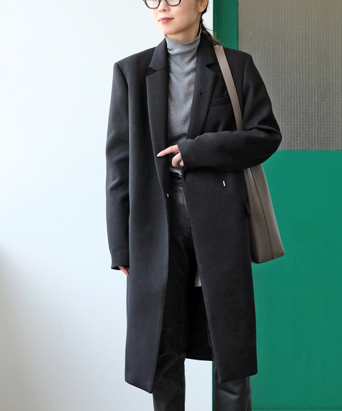 AP STUDIO Chester Coat (Check) コート　新品未使用 AP STUDIO チェスターコート FREE ブラック レディース : ZOZOTOWN