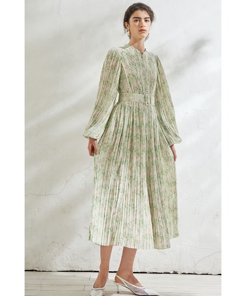 ワンピース Sandra lace dress Beige S・Mサイズ展開】ミックス編みニットワンピース