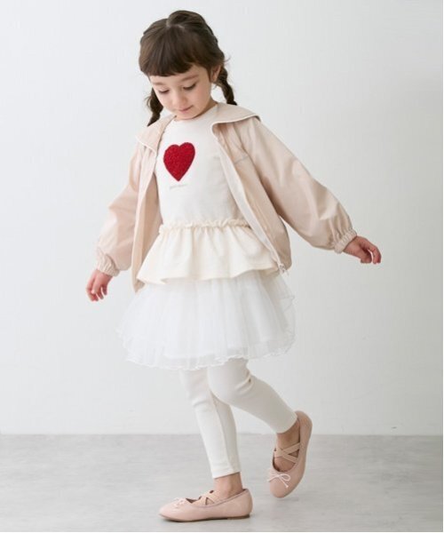 CHILD WOMAN 日本製 コットン リブ　ブルゾン ジャケット N860 CHILD WOMAN（チャイルドウーマン）の「○ツイル×レオパード