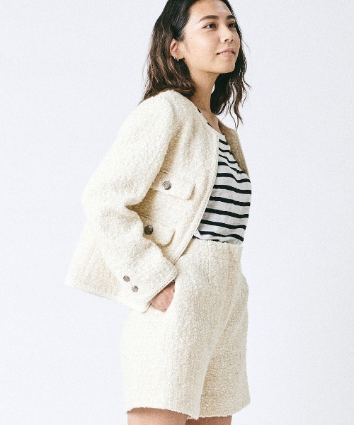 mikomori（ミコモリ） パンツ × THIRD MAGAZINE」FANCY TWEED SHORTS