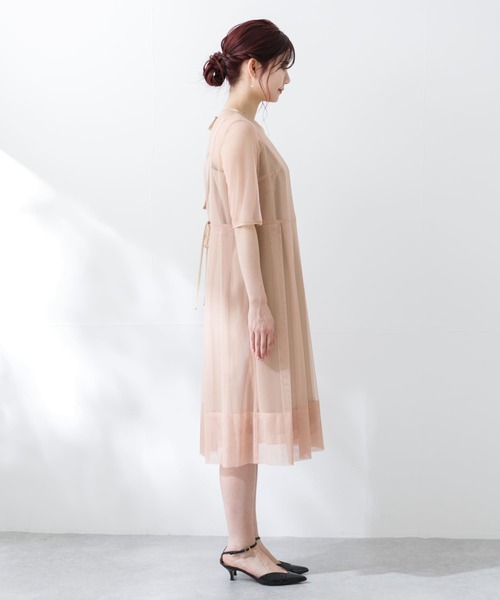 kaene　シャンブレーキャミドッキングドレス(sh) kaene ワンピース kaene シャンブレーキャミドッキングドレス(sh