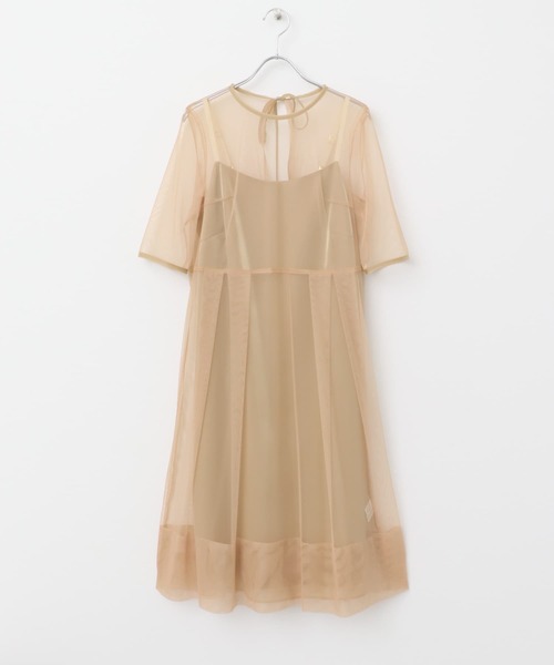 kaene　シャンブレーキャミドッキングドレス(sh) kaene ワンピース kaene シャンブレーキャミドッキングドレス(sh