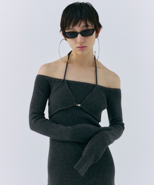 JOSE MOON（ジョゼムーン） ワンピース OFF SHOULDER KNITDRESS/オフ