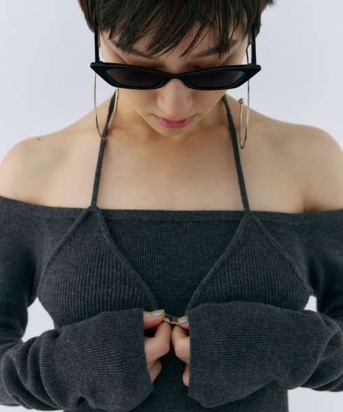 JOSE MOON（ジョゼムーン） ワンピース OFF SHOULDER KNITDRESS/オフ