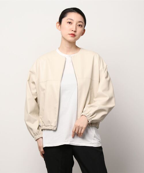 SHIPS any 「SHIPS any」 ジップアップブルゾン ONE SIZE ベージュ