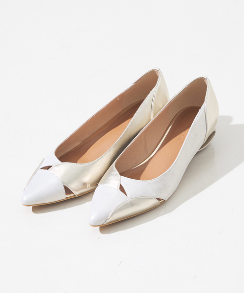 オゥ バニスター（Au BANNISTER）/ホールヒール フラットパンプス Au BANNISTER（オゥ バニスター） パンプス ホールヒール フラット