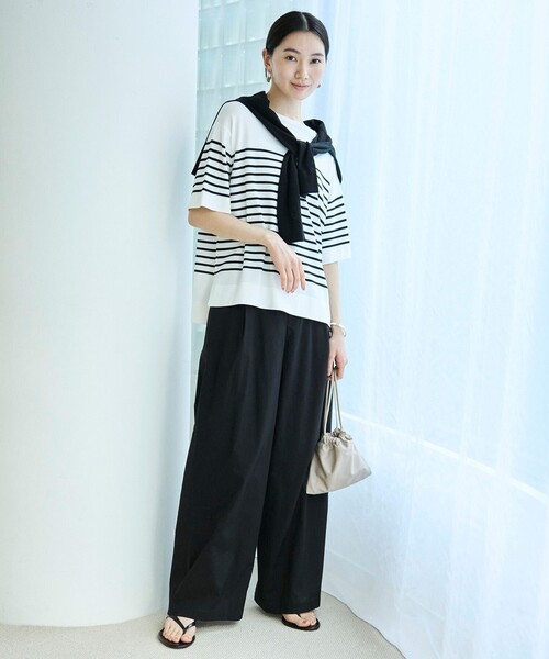 ニット メッシュ フラワー パンツ シアー 夏 ワイド 韓国 cr9753 UNFILO パンツ シアーワイドパンツ レディース : ZOZOTOWN Yahoo