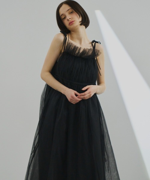 PERNA ワンピース チュールストラップキャミワンピース : ZOZOTOWN