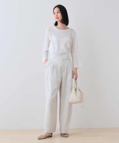 ICB コート　インディヴィ　ブラウス　セット INDIVI 春SALE！「2点セット／洗える」カセット服 キャミ