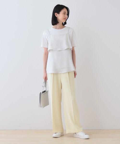 INDIVI 春SALE！「2点セット／洗える」カセット服 キャミ