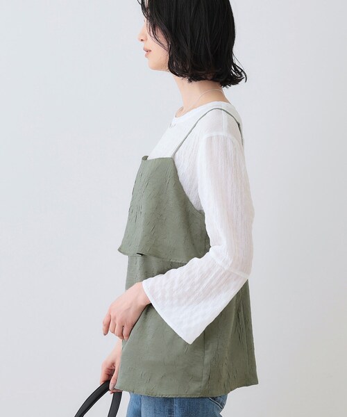 INDIVI 春SALE！「2点セット／洗える」カセット服 キャミ