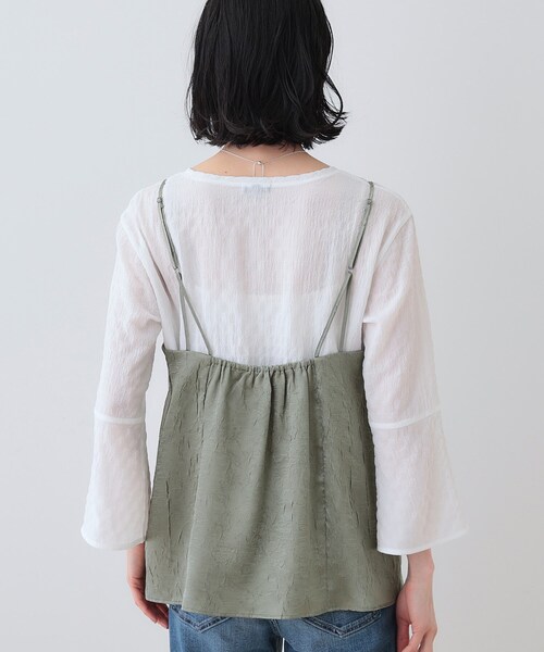 ICB コート　インディヴィ　ブラウス　セット INDIVI 春SALE！「2点セット／洗える」カセット服 キャミ