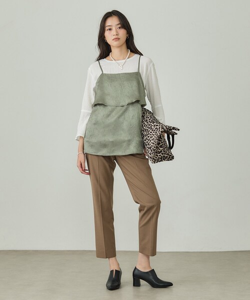 ICB コート　インディヴィ　ブラウス　セット INDIVI 春SALE！「2点セット／洗える」カセット服 キャミ