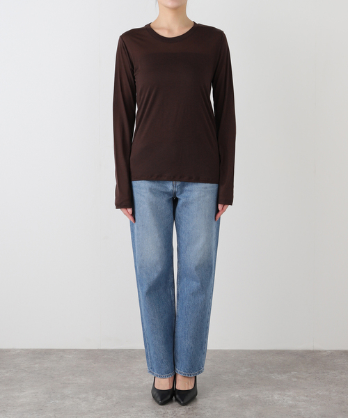 tシャツ 「BASERANGE/ベースレンジ」HARBOUR LONG SLEEVE TEE：カットソー レディース BASERANGE tシャツ 「BASERANGE/ベースレンジ」LONG SLEEVE TEE