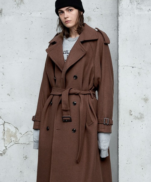 ENDER PRODUCTS トレンチコート コート ニットメルトンオーバーサイズ