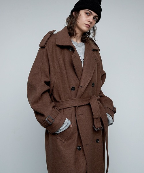 ENDER PRODUCTS トレンチコート ENDER PRODUCTS トレンチコート コート ニットメルトンオーバーサイズ