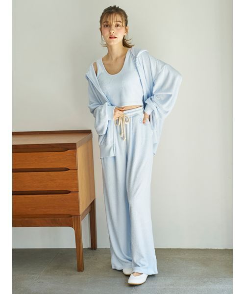 ジェラートピケ 新品パイルシャツロングパンツセット ジェラートピケ】パイルシャツ・ロングパンツ上下セット