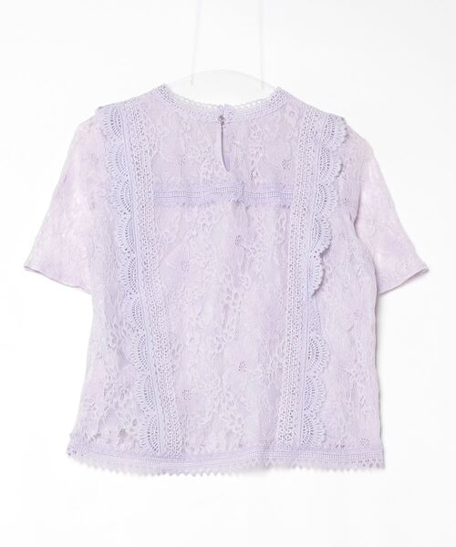 「BE RADIANCE」 半袖ブラウス FREE ラベンダー レディース_画像2