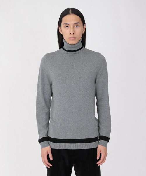 「LOVELESS」 タートルネックニット L ライトグレー メンズ_画像4